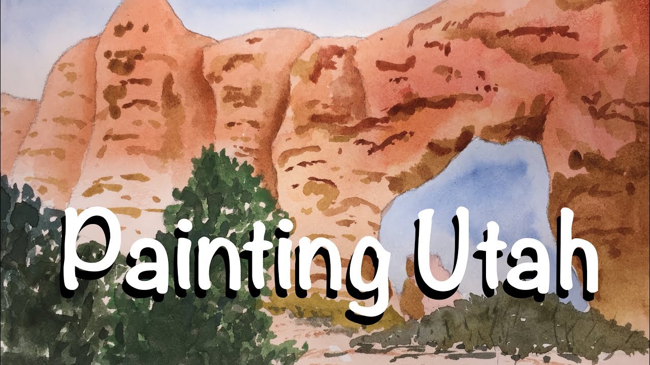 1280x720 How To Paint Utah Red Rock Desert In Watercolor Tutorial - Utah Watercolor