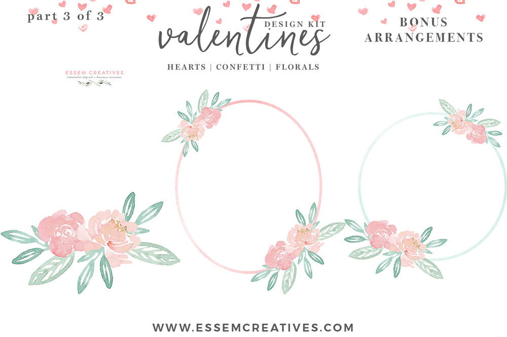 1000x666 Watercolor Valentines Day Cards, Heart Amp Confetti Png Clipart - Valentines Day Watercolor