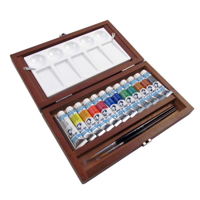 700x700 Royal Talens Van Gogh Artists Watercolour Tube Wooden Box Paint Set - Van Gogh Watercolor