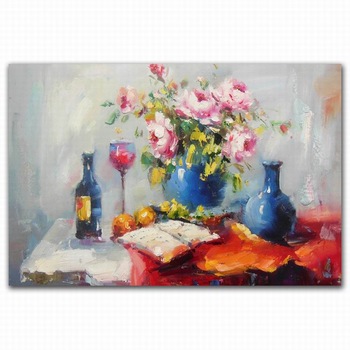 350x350 New Design Peony Flower Vase And Glass Wine Bottle Watercolor - Vase Watercolor