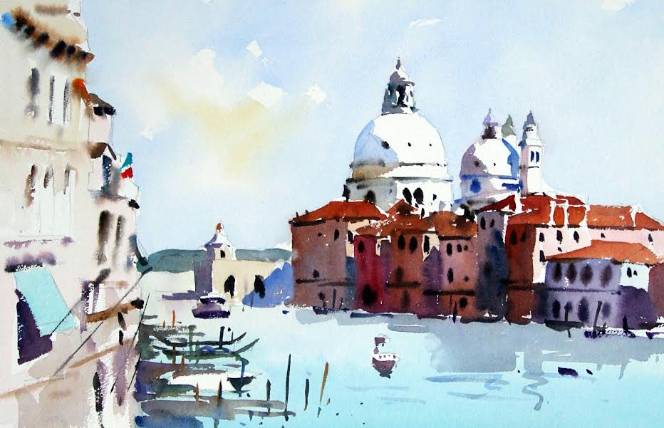 932x601 Light And Movement In Venice Watercolour Paintings By Jake Winkle - Venice Watercolor