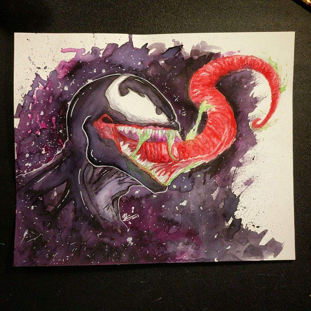 1024x1024 Venom Watercolor Painting! Comics Amino - Venom Watercolor