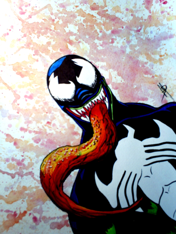 700x933 Venom Watercolor By Psychoheat - Venom Watercolor