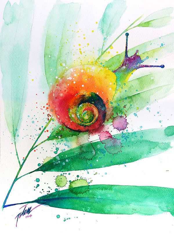 600x803 Vibrant Watercolor Animal Paintings By Tilen Ti Watercolour - Vibrant Watercolor