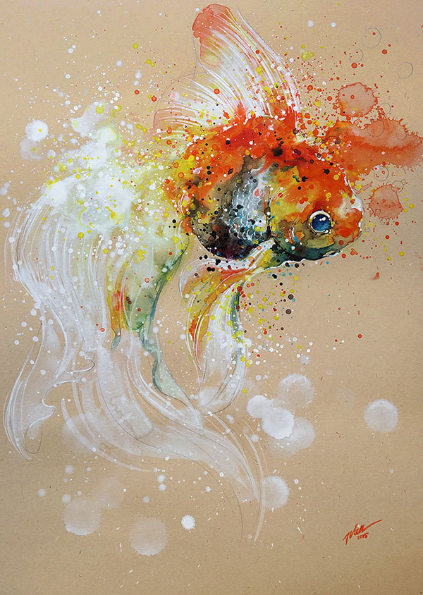 600x844 Vibrant Watercolor Animal Paintings By Tilen Ti 06 Designwrld - Vibrant Watercolor