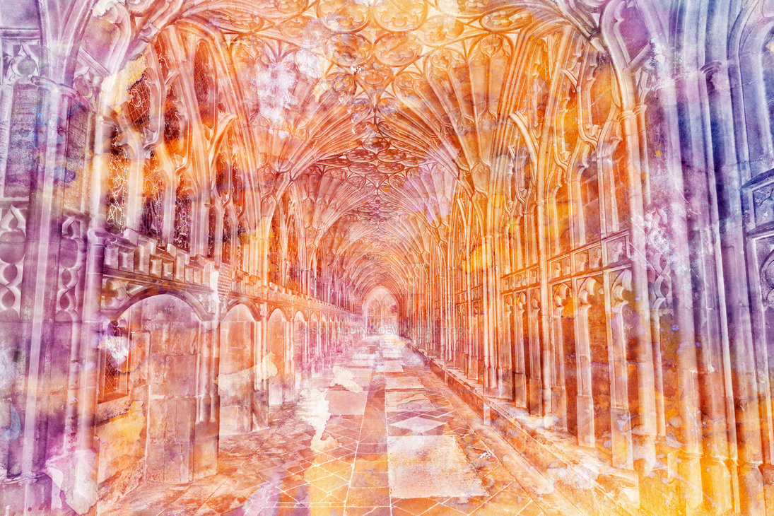 1095x730 Vibrant Watercolor Cloister - Vibrant Watercolor
