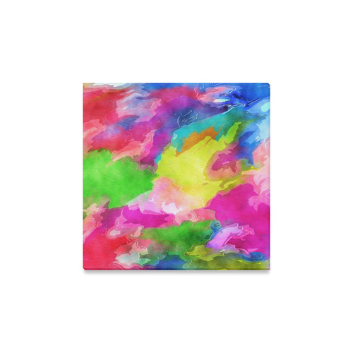 500x500 Vibrant Watercolor Ink Blend Canvas Print 12x12 Id D2150176 - Vibrant Watercolor