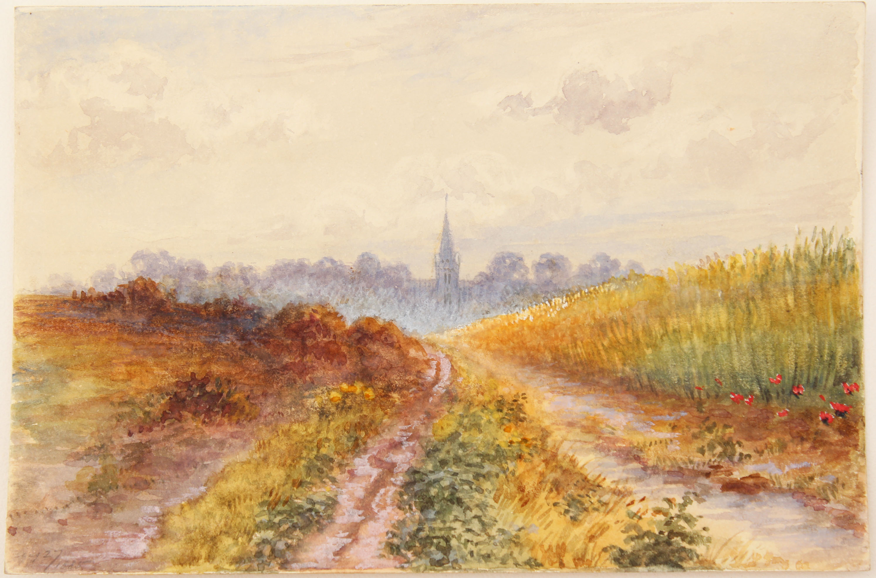 2985x1972 19th Century Victorian Watercolour Landscape Painting Brimpton - Victorian Watercolor