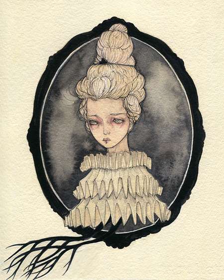 450x564 Vintage Victorian Watercolors The Summer Land - Victorian Watercolor