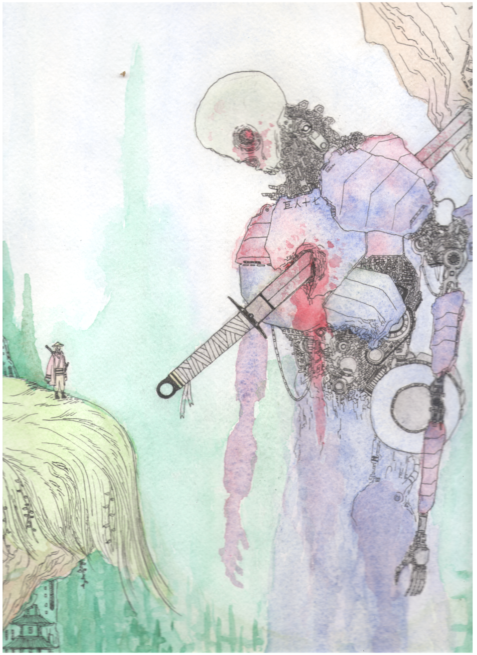 1600x2200 Video Game In A Week Slain Titans Noteworthy - Video Game Watercolor