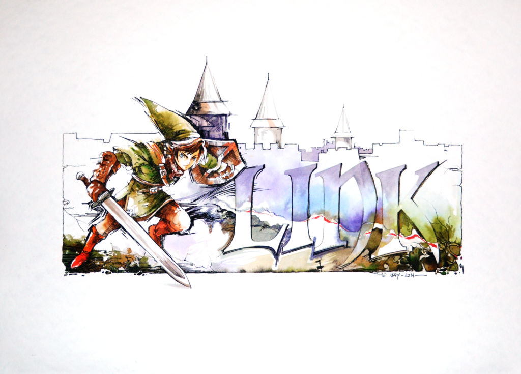 1024x735 Video Game Watercolors 2 - Video Game Watercolor