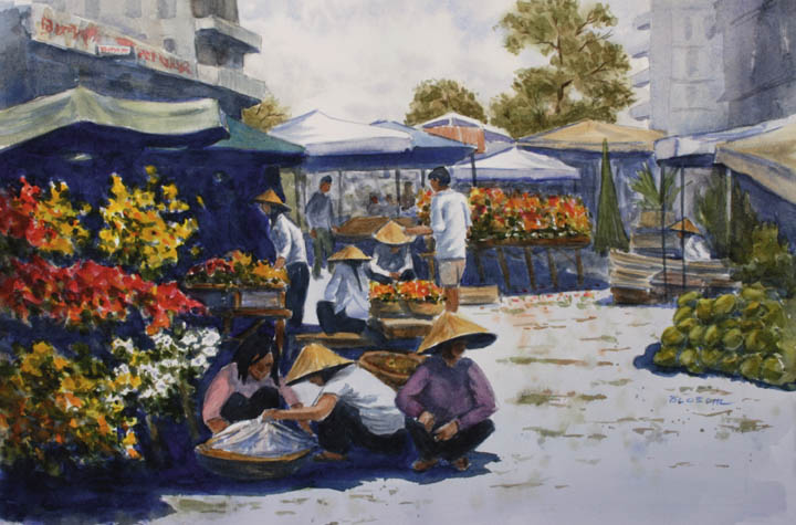 Vietnam Watercolor at PaintingValley.com | Explore collection of ...