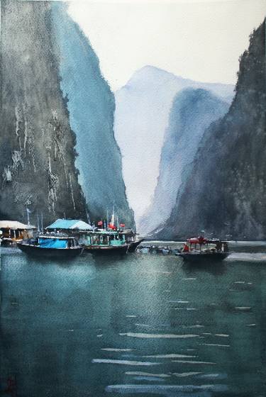 375x560 Ha Long Bay - Vietnam Watercolor