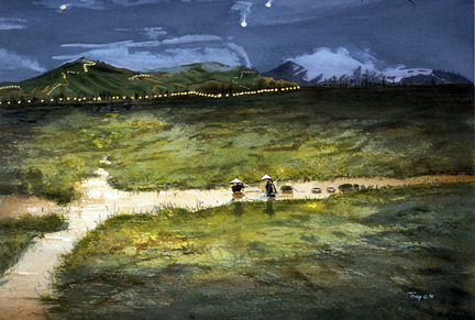 432x291 Marine Corps And Vietnam Art - Vietnam Watercolor