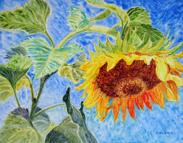614x480 Inspired By Van Gogh Carolhughesart - Vincent Van Gogh Watercolor
