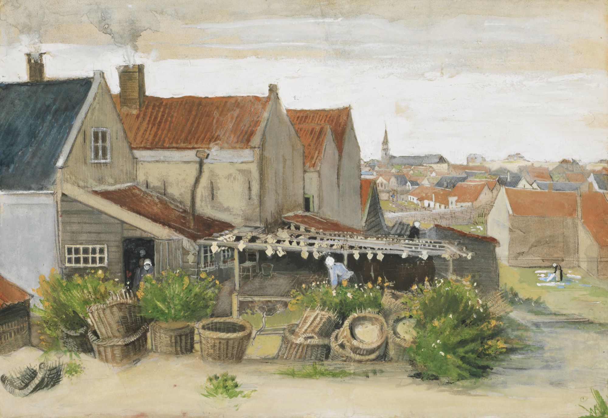 2000x1376 A Van Gogh Watercolor! La Droguerie De Limandes, Scheveningen By - Vincent Van Gogh Watercolor