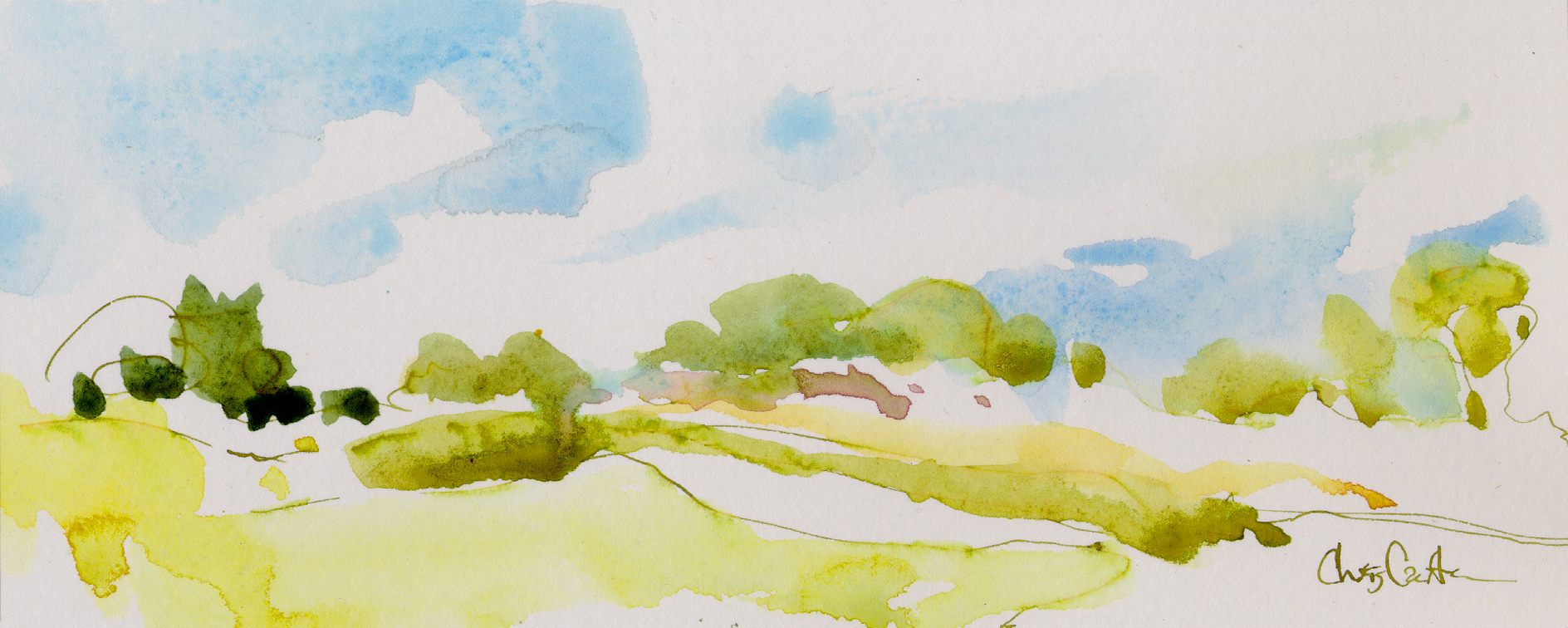 1888x756 En Plain Air And Color Harmony Chris Carter Artist - Vineyard Watercolor