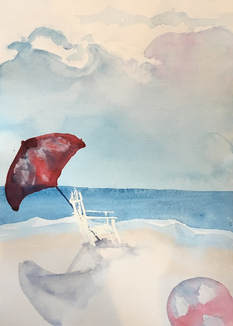 233x326 Wine And Watercolor - Vineyard Watercolor