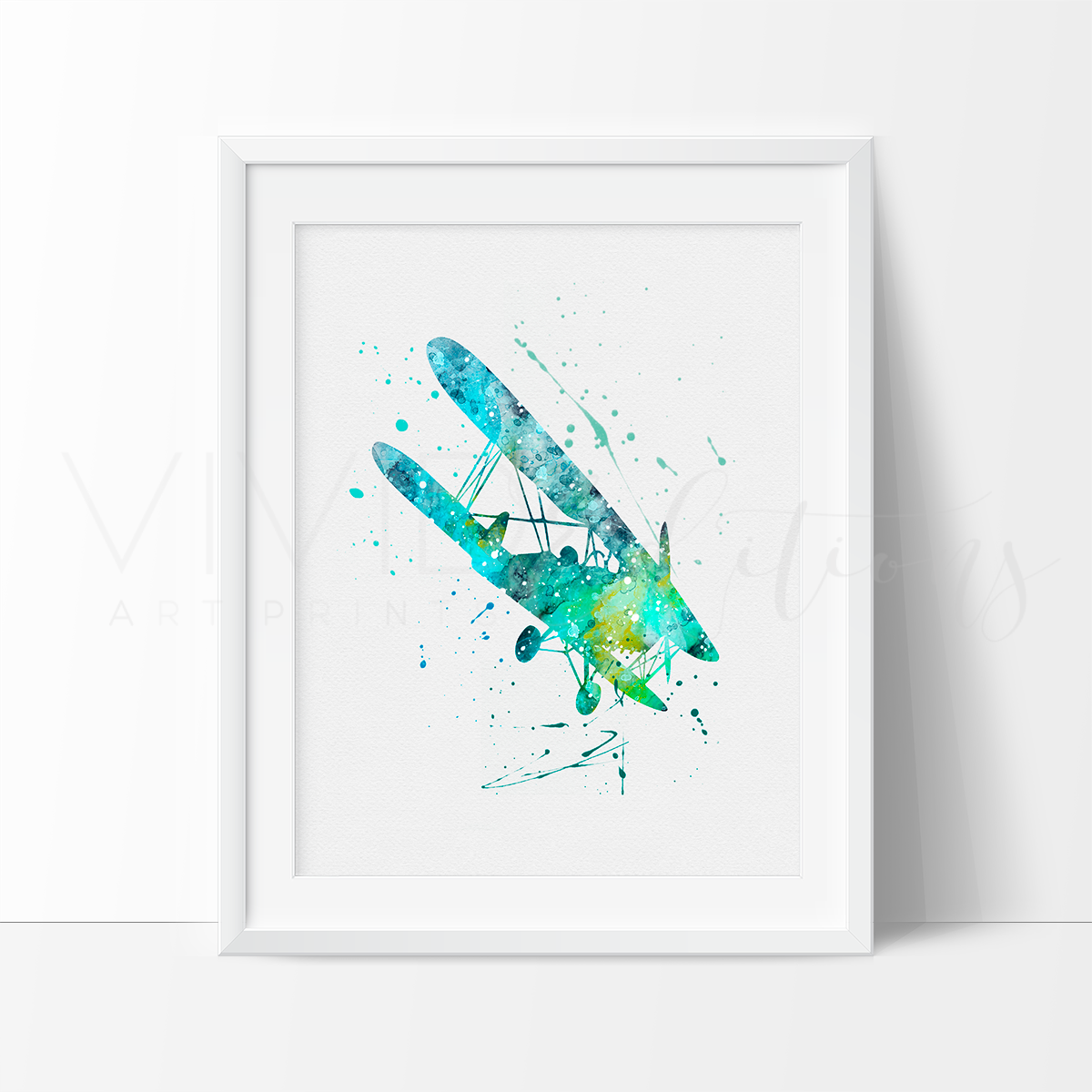 1200x1200 Vintage Airplane Baby Nursery Wall Art Print Decor - Vintage Airplane Watercolor