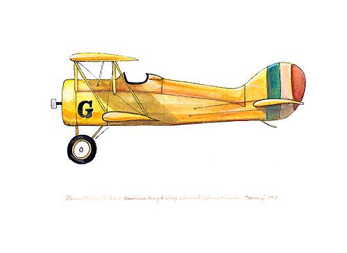 500x364 Vintage Plane Print Set On Esty. My Husband And I Are Thinking Of - Vintage Airplane Watercolor