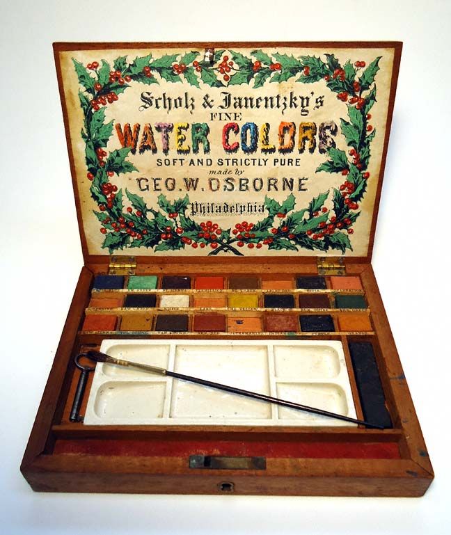 648x769 48 Best Antique Art Supplies Images Boxing, Antique - Vintage Watercolor Box