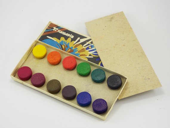 Vintage Watercolor Box at PaintingValley.com | Explore collection of