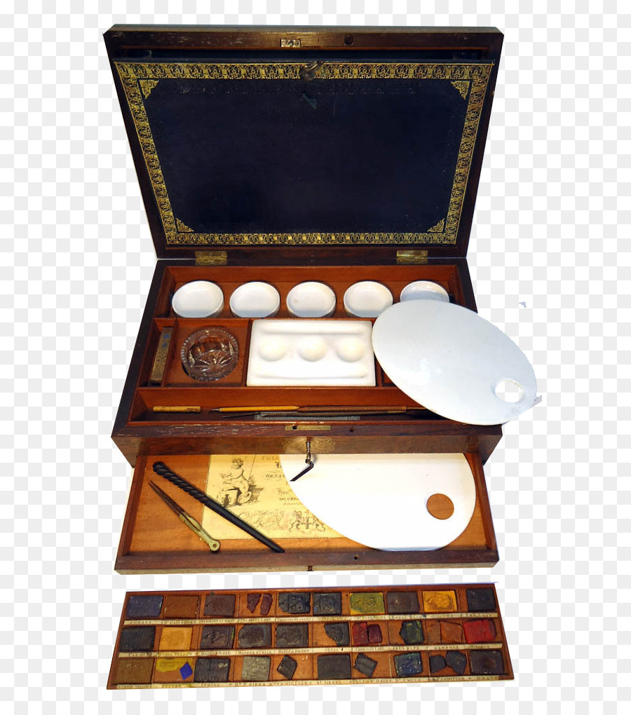 900x1020 Watercolor Painting Box Artist - Vintage Watercolor Box