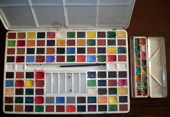 340x235 Darlene K Campbell Vintage Watercolor Paint Boxes - Vintage Watercolor Box