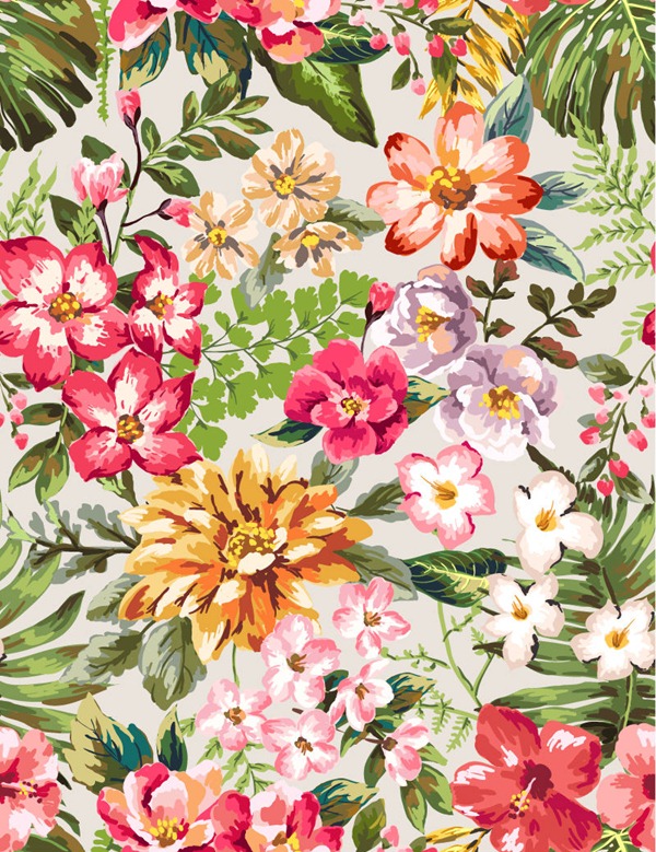 600x779 Vintage Watercolor Flowers Vector Graphics My Free Photoshop World - Vintage Watercolor Flowers