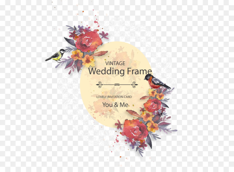 900x660 Wedding Invitation Flower - Vintage Watercolor Flowers