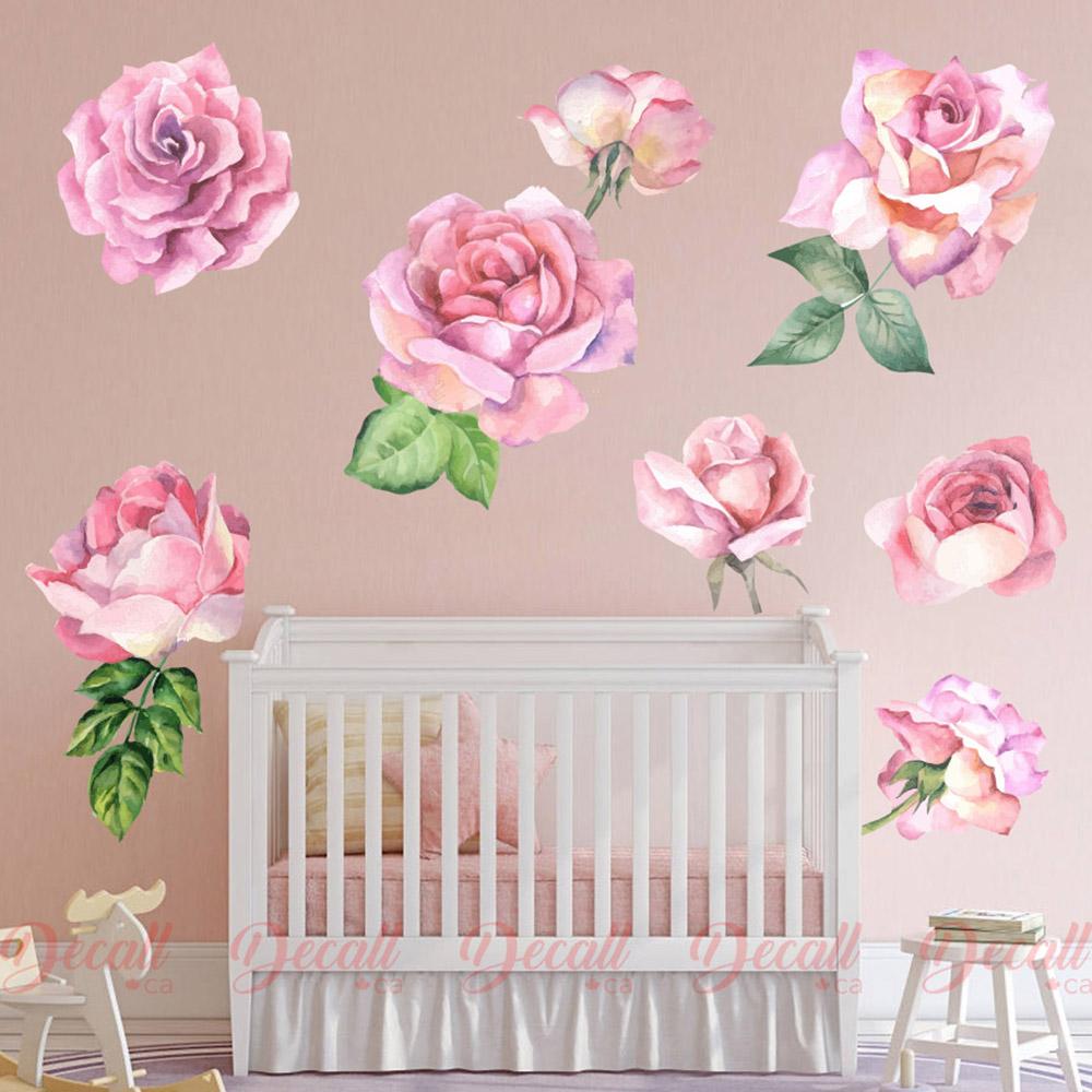 1000x1000 Romantic Pink Roses - Vintage Watercolor Flowers