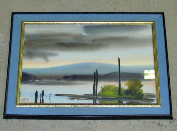 584x432 Vintage Watercolor Painting By Oregon Artist Charles Mulvey - Vintage Watercolor Paintings