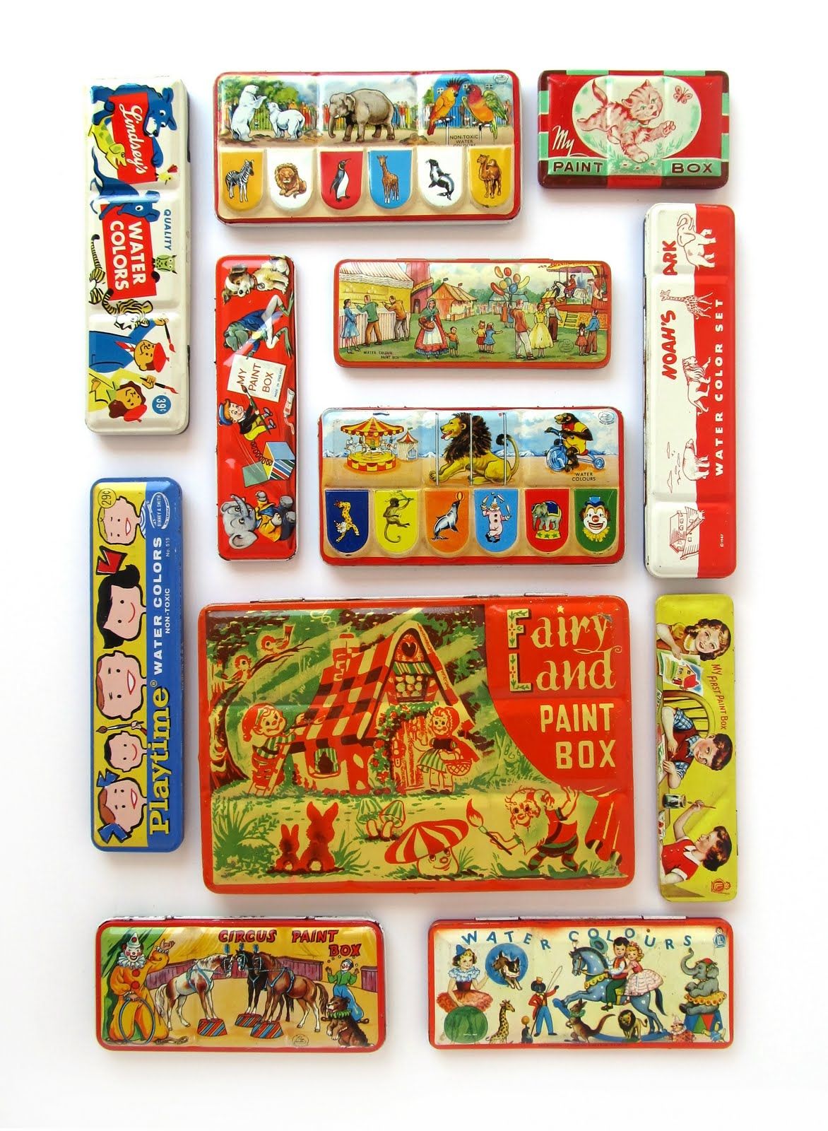 1172x1600 Vintage Watercolor Tin Collection Collected Ii - Vintage Watercolor Tin