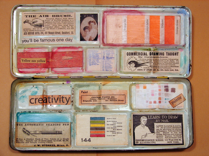 800x600 Articreate ~ ~ ~ By Lynn Lindley Altered Vintage Watercolor Set - Vintage Watercolor Tin