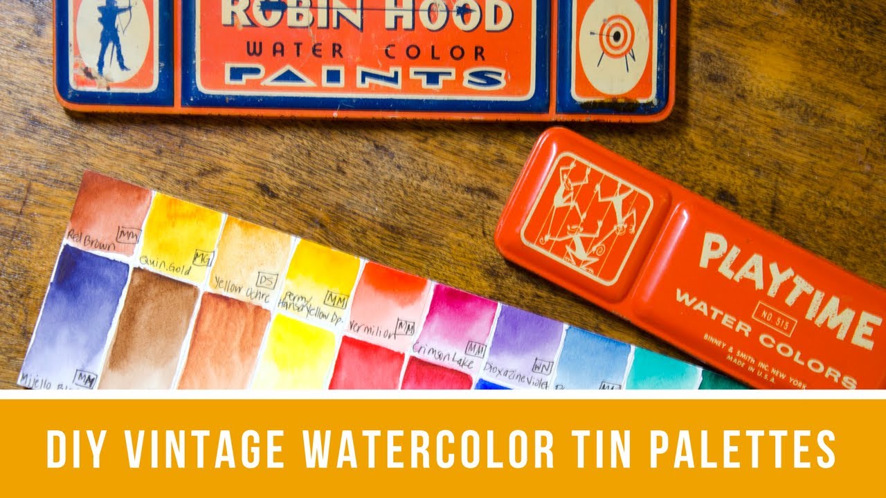 1280x720 Diy Vintage Watercolor Tin Pallete - Vintage Watercolor Tin