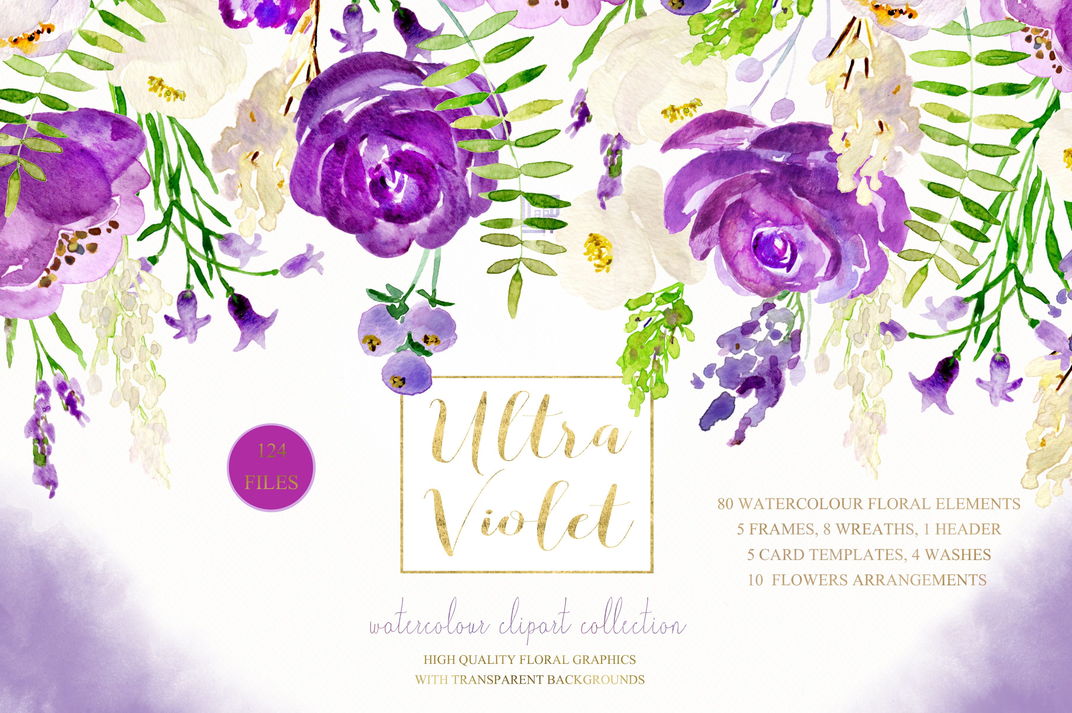 3640x2423 Ultra Violet Watercolor Flowers - Violet Flower Watercolor