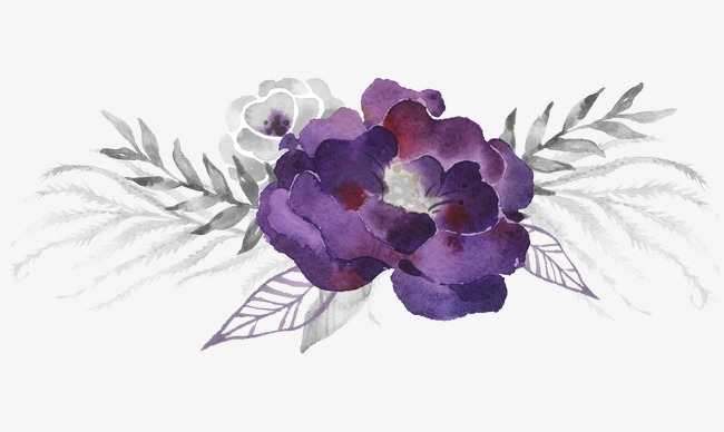 650x388 Watercolor Purple Flowers, Watercolor Clipart, Watercolor, Flowers - Violet Flower Watercolor