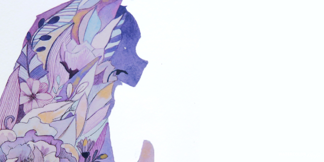 1100x550 How To Mix Watercolors - Violet Watercolor