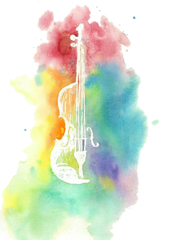 570x784 Violin Watercolor Painting Drawing - Violin Watercolor