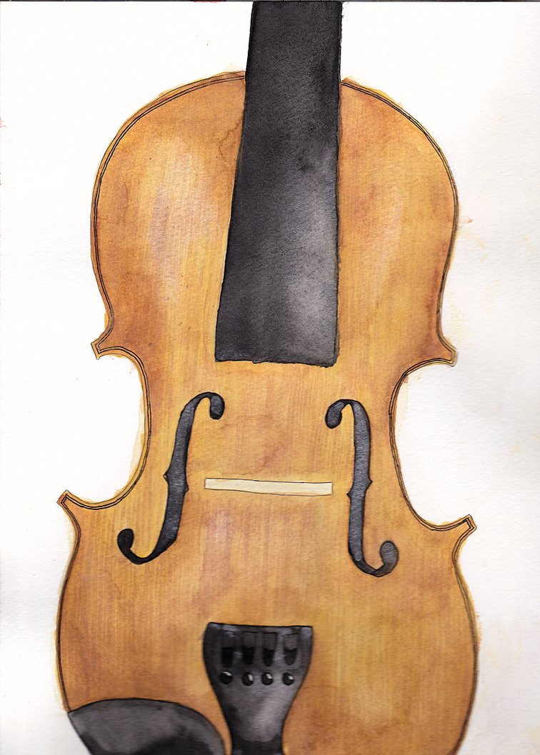 756x1057 My Violin Watercolor By Lindsaaaay - Violin Watercolor