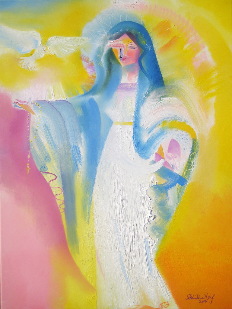 769x1024 Holy Peace The Solemnity Of The Blessed Virgin Mary. - Virgin Mary Watercolor