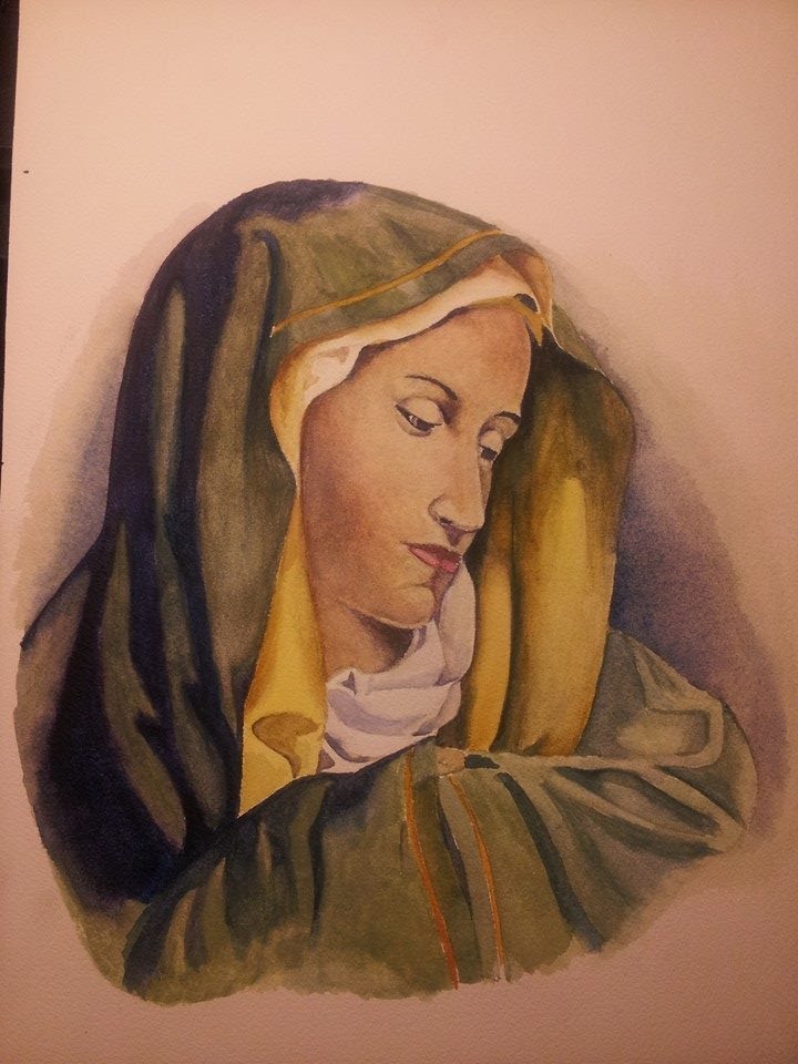 720x960 Painting Timelapse - Virgin Mary Watercolor