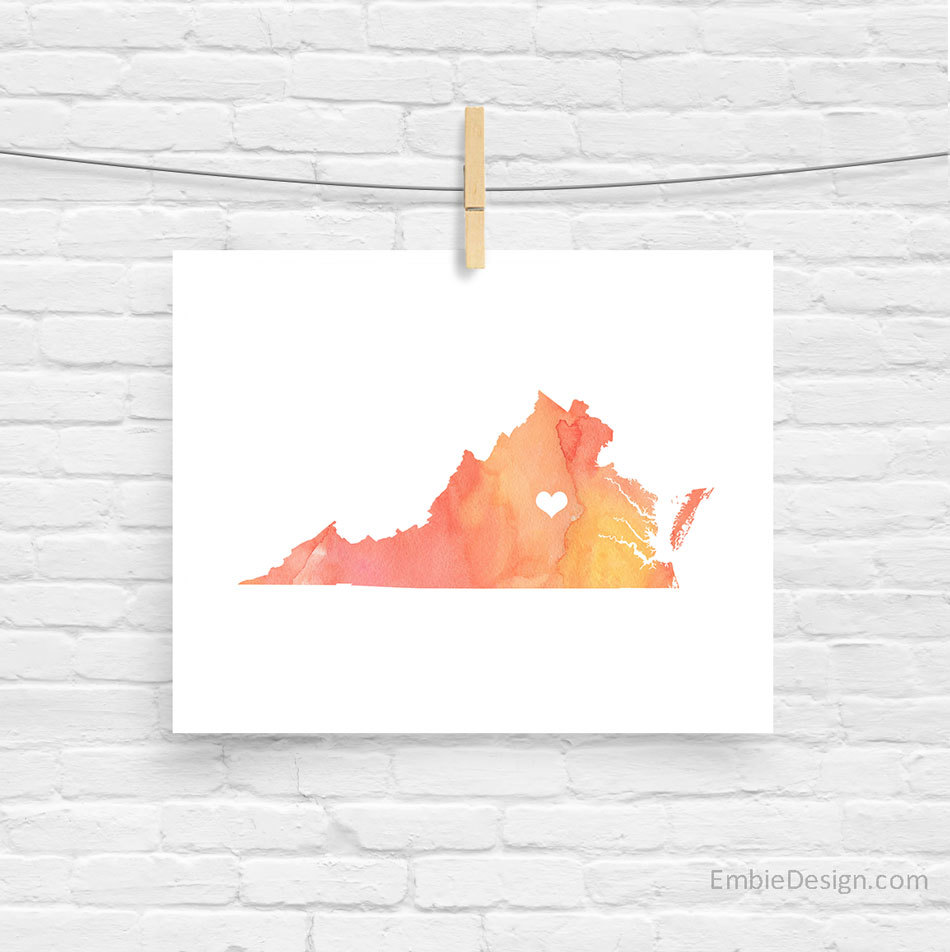 950x952 Virginia - Virginia Watercolor