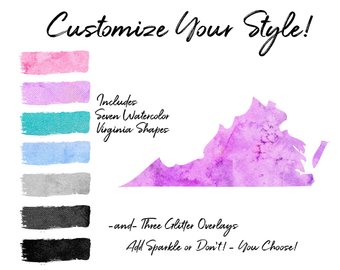 340x270 Virginia Watercolor Etsy - Virginia Watercolor