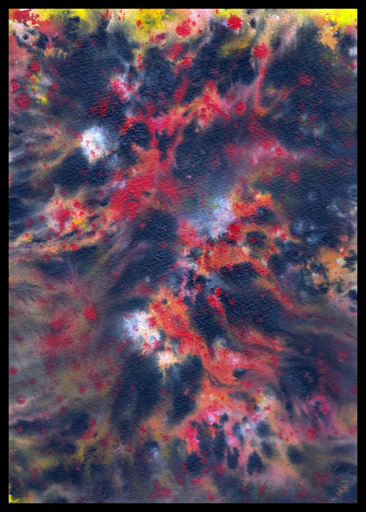 756x1057 Live Volcano, Watercolor, 2015 Abstractart - Volcano Watercolor