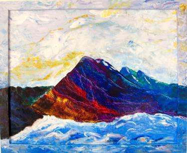 375x307 Saatchi Art Sleeping Volcano Painting By Olena Krylova - Volcano Watercolor