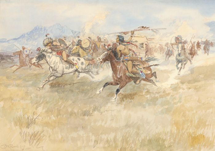 699x491 Four Russell Watercolor Paintings Up For Auction In March Visual - War Watercolor