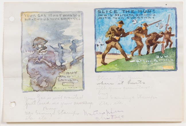 648x440 World War Watercolor Sketches Walter Ufer - War Watercolor