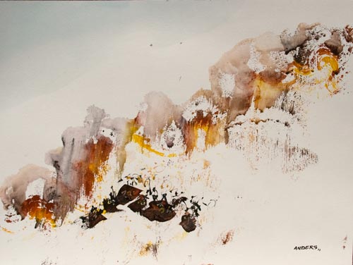 500x376 Art Feats Paper Bloods - War Watercolor