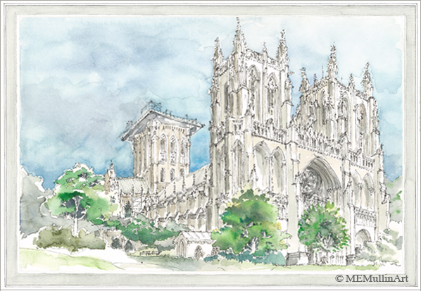 598x413 Memullinart - Washington Dc Watercolor